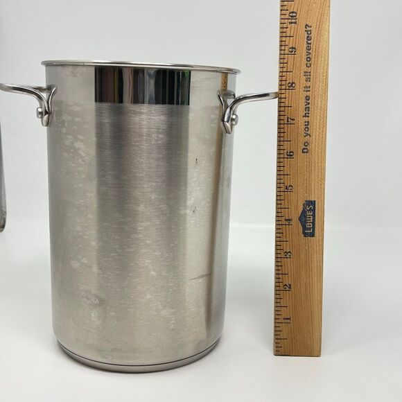 All-Clad Stainless Steel Asparagus Vegetable Pot with Steamer Basket No Lid - Picture 11 of 11